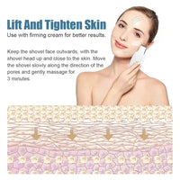 Close-up of the dual-ended tip on the facial cleansing spatula