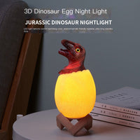 3D Dinosaur Night Light – Touch Control, 3 or 16 Colors, Wooden Base - Night Light - Apex Therapy