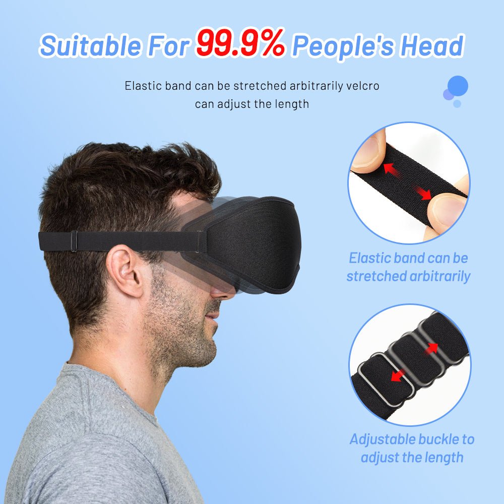 3D Memory Foam Sleep Mask – Contoured Eye Mask for Total Blackout & Zero Pressure - Apex Therapy