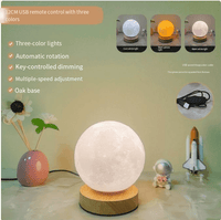3D Moon Lamp with Wooden Stand – 12, 15 or 18 cm - Night Light - Apex Therapy
