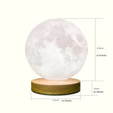 3D Moon Lamp with Wooden Stand – 12, 15 or 18 cm