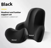 Memory Foam Car Cushion Set – Suede Headrest & Lumbar Pillow - Apex Therapy