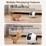 Cameră robot cu WiFi 4MP – Monitor pentru animale de companie și bebeluși, alimentat de baterie
