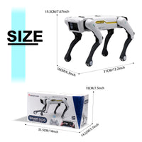 Close-up of the robot dog's facial features
