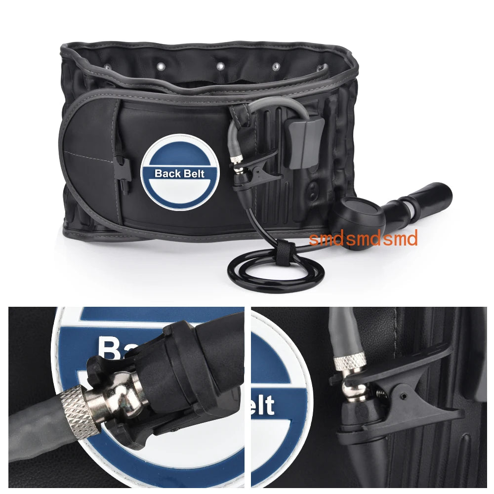 Inflatable Lumbar Support Belt with Air Traction & Hand Pump
