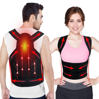 Heated Posture Corrector – Detachable Heating Pad, 3 Heat Levels, Small