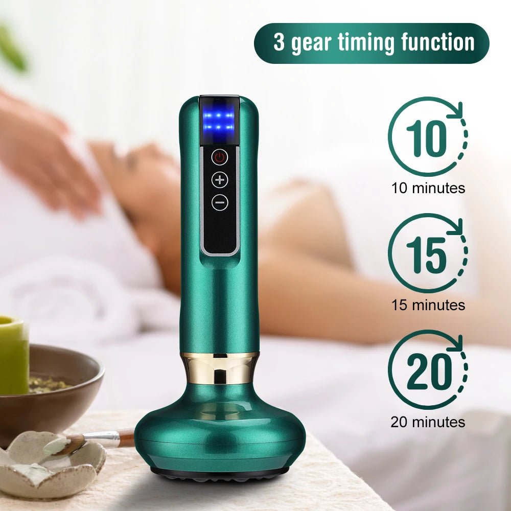 6 Gear Electric Cupping Massager Vacuum Suction Cup GuaSha Anti Cellulite Beauty Health Scraping Heat Body Slimming Massage - Apex Therapy