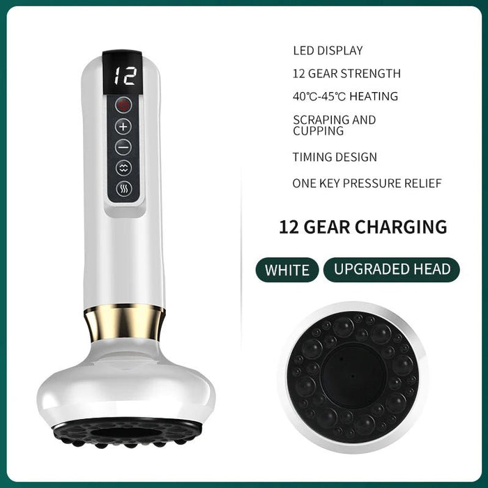 6 Gear Electric Cupping Massager Vacuum Suction Cup GuaSha Anti Cellulite Beauty Health Scraping Heat Body Slimming Massage - Apex Therapy