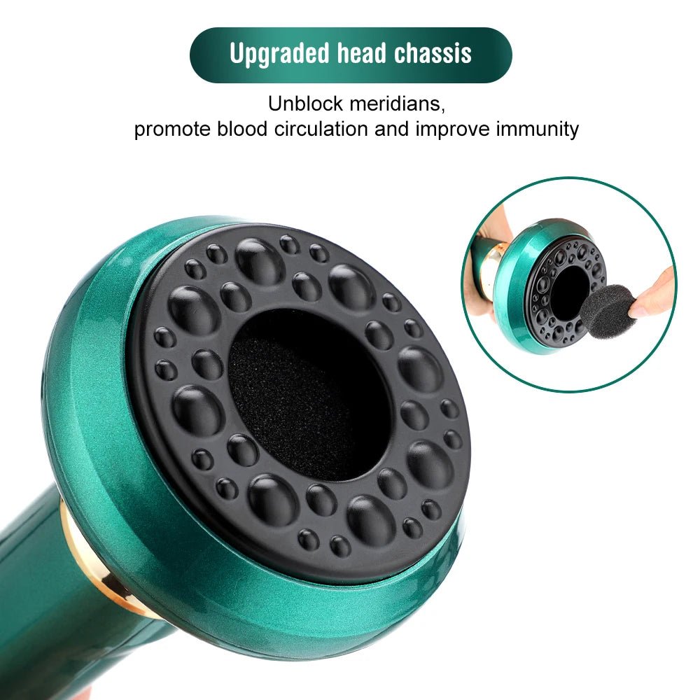 6 Gear Electric Cupping Massager Vacuum Suction Cup GuaSha Anti Cellulite Beauty Health Scraping Heat Body Slimming Massage - Apex Therapy