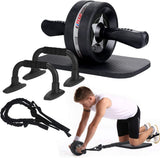 6-in-1 Ab Roller Kit – Ab Wheel, Push-Up Bars & Resistance Bands