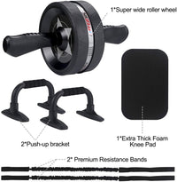 6-in-1 Ab Roller Kit – Ab Wheel, Push-Up Bars & Resistance Bands - Ab Roller - Apex Therapy