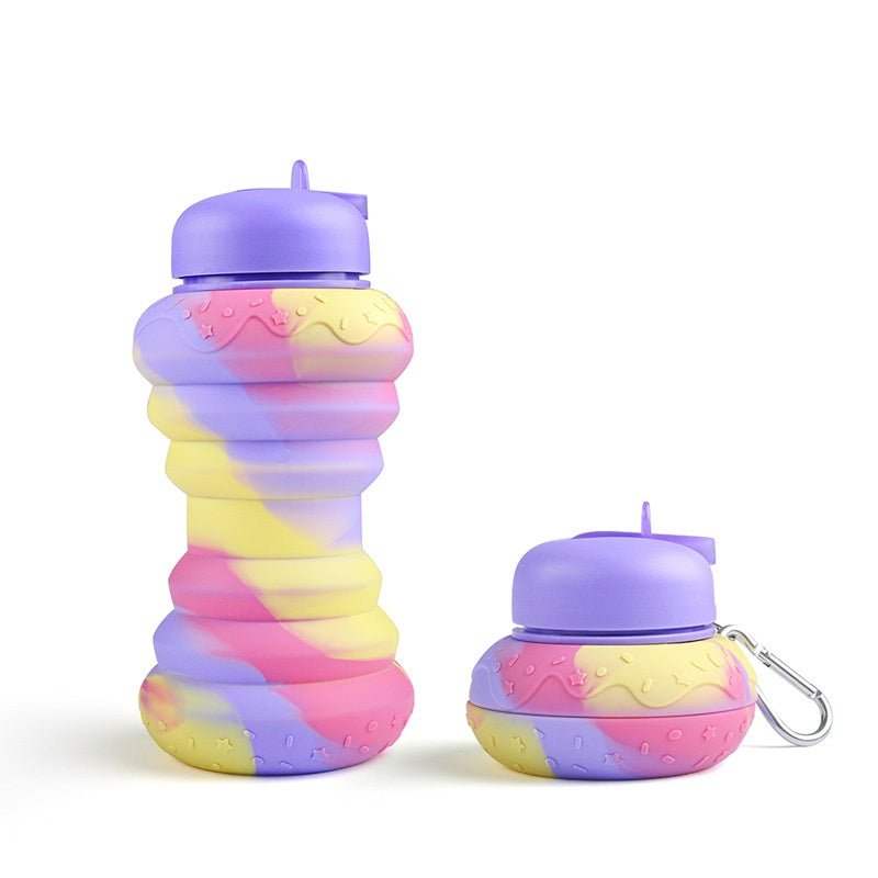 Collapsible silicone water bottle – Apex Therapy, view 4