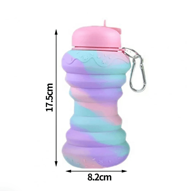 Collapsible silicone water bottle – Apex Therapy, view 2