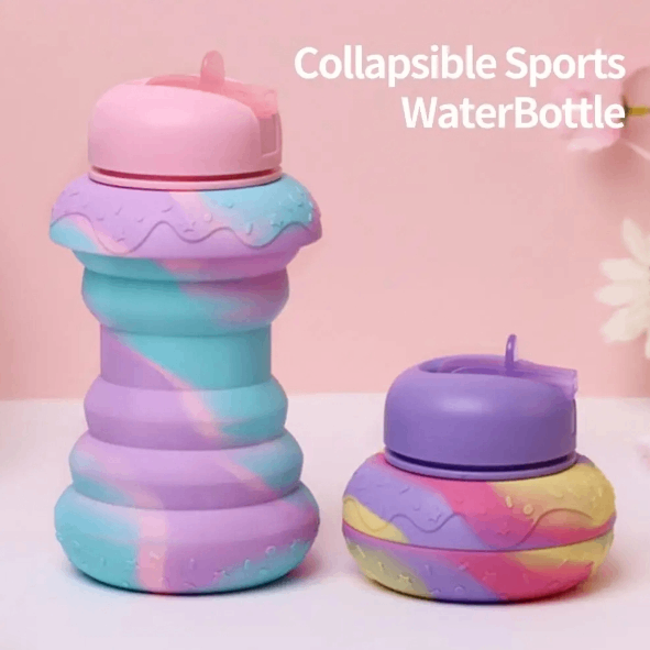 Collapsible silicone water bottle – Apex Therapy, view 5