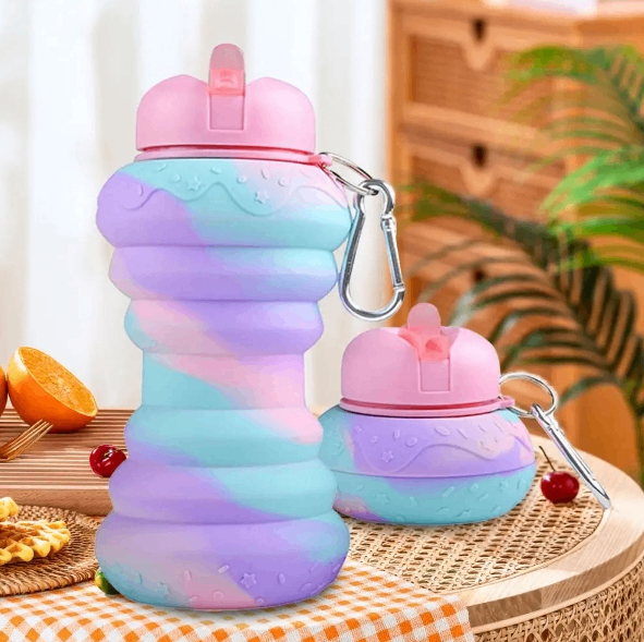 Collapsible silicone water bottle – Apex Therapy, view 3