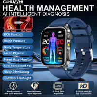 2026Hot AI-GPT Diagosis ECG Health SmartWatch Blood Pressure Lipid Uric Acid 650nm Dual-Probelaser Heart Analysis Smart bracelet