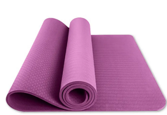 Thick TPE Yoga Mat with Alignment Lines – 6 mm or 8 mm, 183 cm