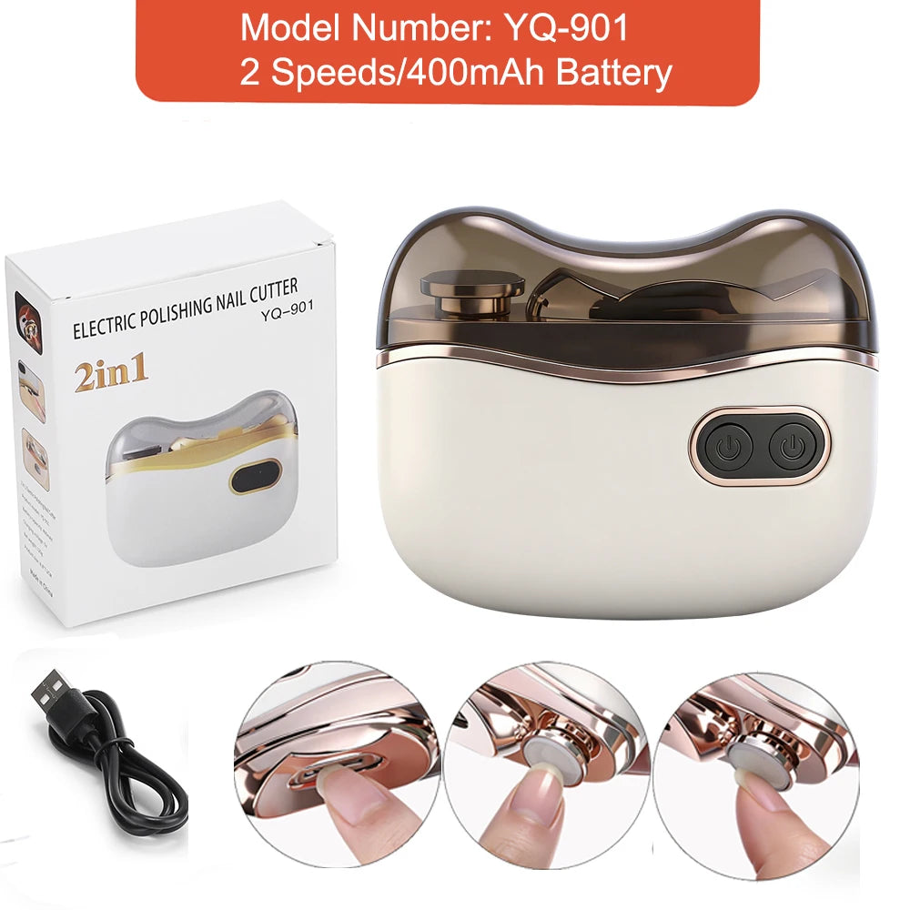 Rechargeable Electric Nail Trimmer – Gentle Grinder for Baby & Adult Nail Care