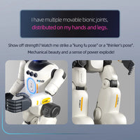 Programmable humanoid robot shown with packaging