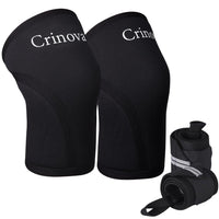 7 mm Knee Sleeves & Wrist Wraps Set – Neoprene, Lifting Bundle, Large - Knee Sleeves - Apex Therapy