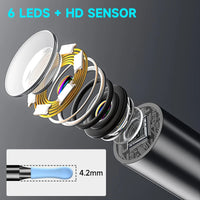 WiFi Visual Ear Scope 4.2mm 1080P Camera with Ear Spoon Base for iOS/Android Ear Cleaning Otoscope Endoscope Camera for Health