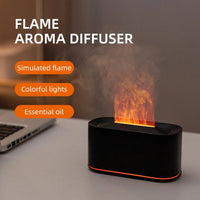 Essential Oil Diffuser,Flame Colorful Water Vapor Fire Humidifier for Aromatherapy Aroma Therapy Machine Room,Flame Diffuser