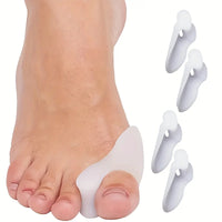 Silicone big toe spacer worn on foot