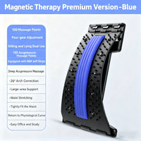 Lumbar Back Stretcher Massager, Spine Pain Relief Vertebral Relaxer for Lower Back Traction & Waist Correction