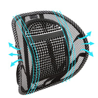 Mesh Lumbar Back Cushion – Massage Beads & Elastic Straps - Apex Therapy