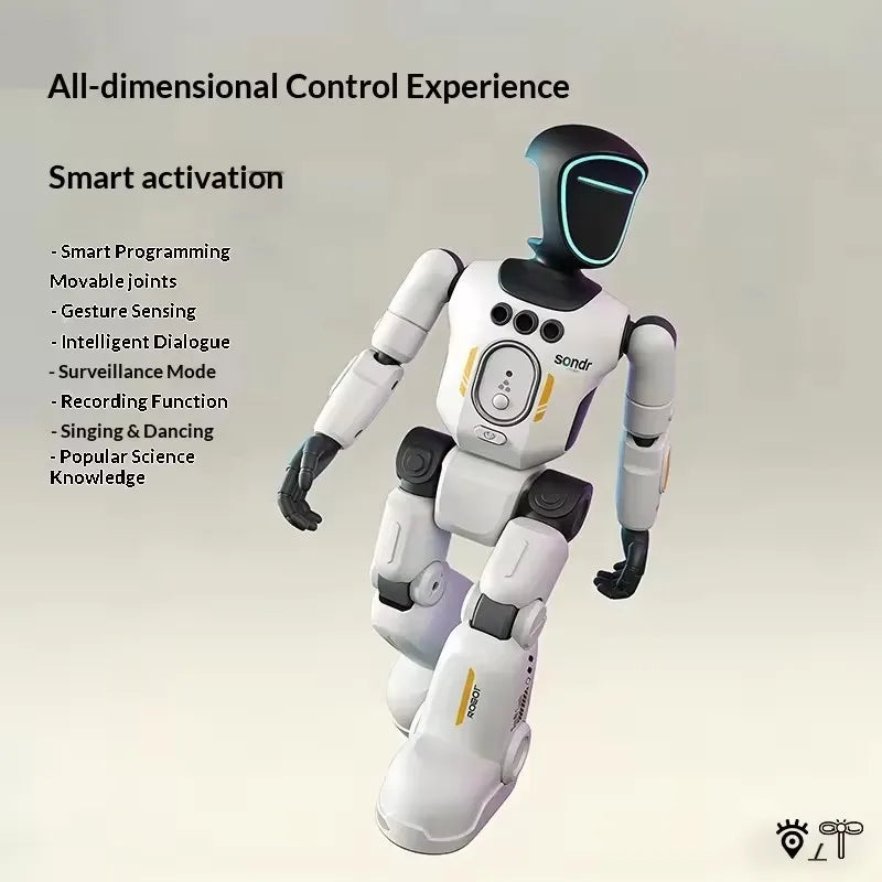Humanoid robot displaying its breathing light effect