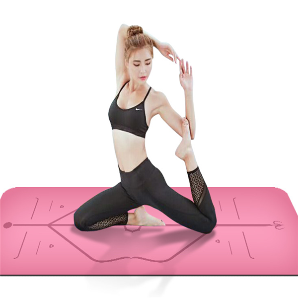 Natural Rubber Yoga Mat – 5 mm, Non-Slip PU Surface, 6 Colors