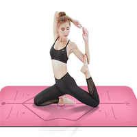 Natural Rubber Yoga Mat – 5 mm, Non-Slip PU Surface, 6 Colors