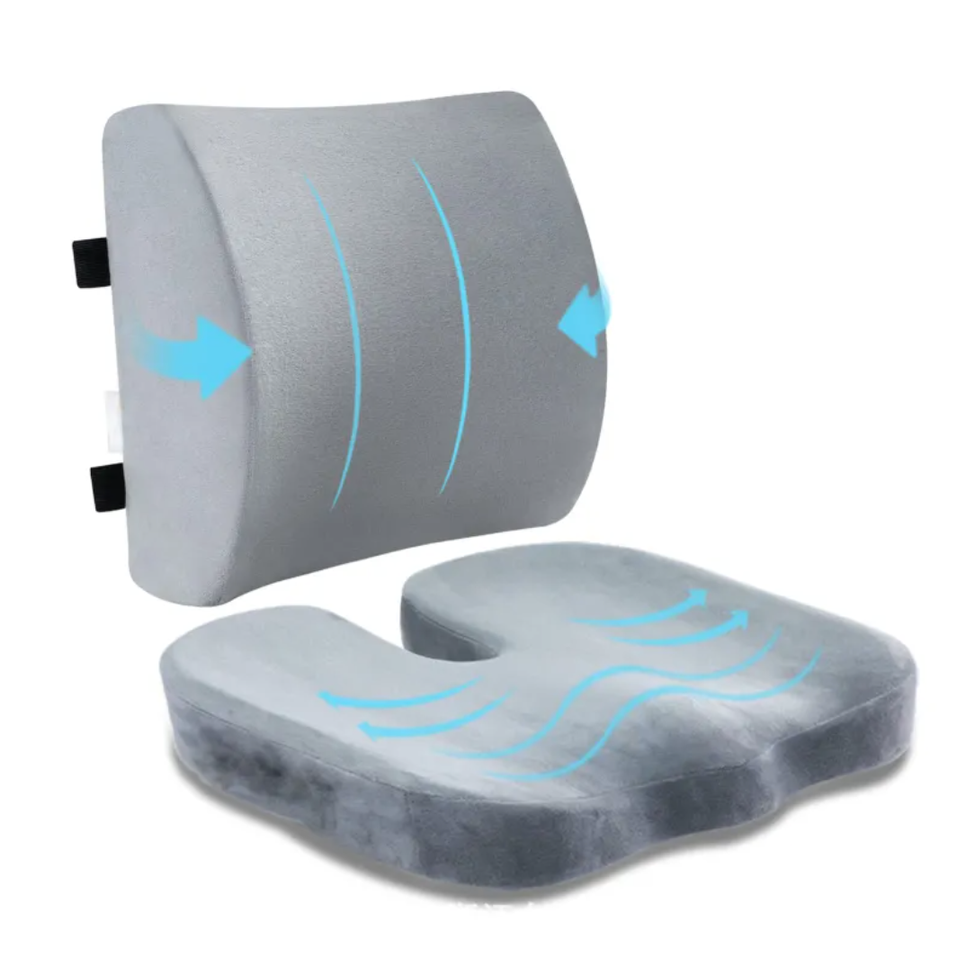 Ergonomic Memory Foam Office Seat Cushion – Contoured Hip Support - Apex Therapy