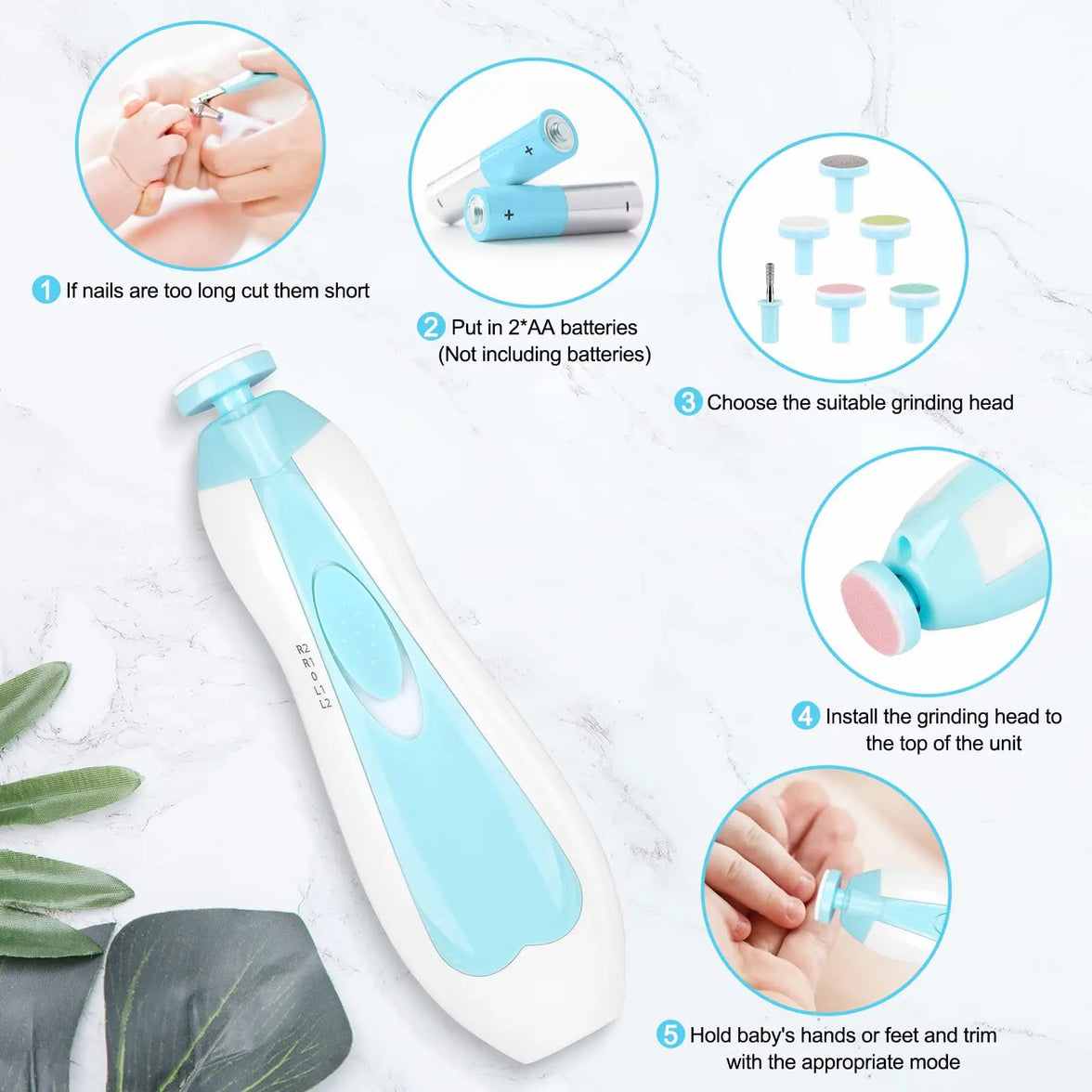Baby nail trimmer being used on a baby's foot