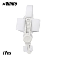 Close-up of the adjustable strap on the toe alignment splint