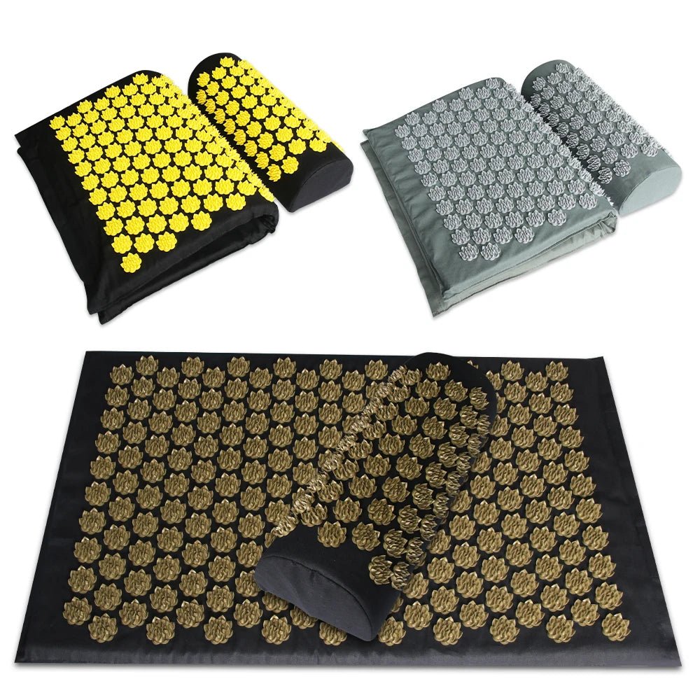 Acupressure Mat & Pillow Set – Spike Mat for Yoga & Relaxation - Apex Therapy