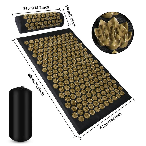 Acupressure Mat & Pillow Set – Spike Mat for Yoga & Relaxation