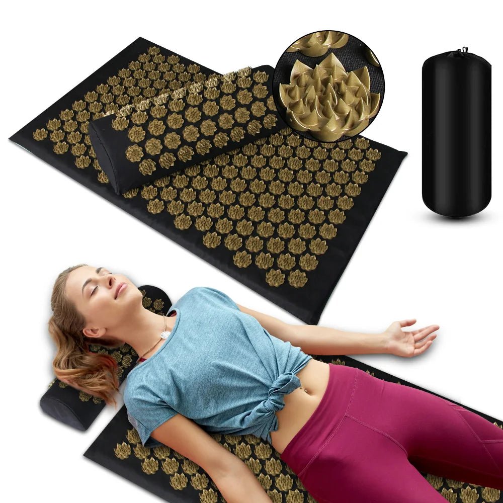 Acupressure Mat & Pillow Set – Spike Mat for Yoga & Relaxation - Apex Therapy
