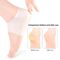 Close-up of gel lining inside the heel sleeve