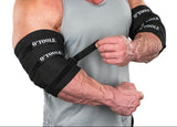 Adjustable Elbow Compression Sleeves – 3-Strap, Bench Press, Pair
