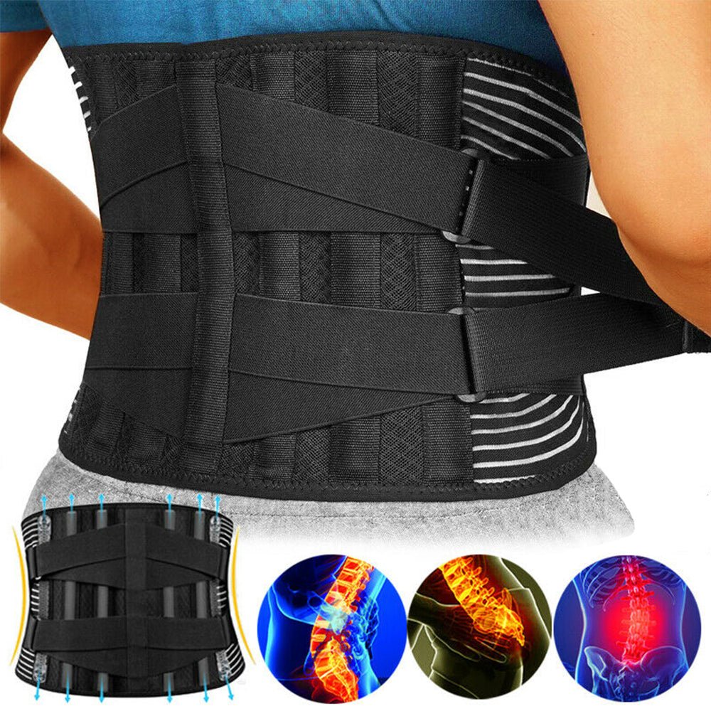 Adjustable Lumbar Support Belt – Breathable Waist Brace, S–XXL - Back Brace - Apex Therapy