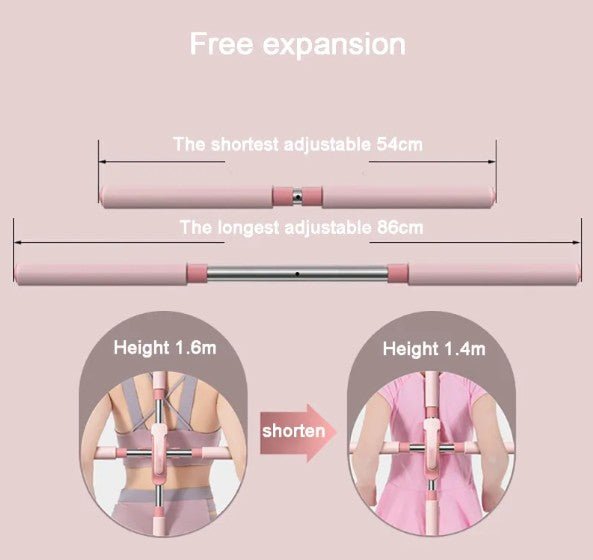 Adjustable Stainless Steel Posture Stick – Yoga & Shoulder Opener - Posture Stick - Apex Therapy