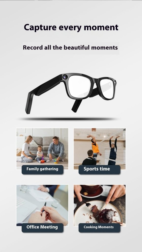 AI Camera Smart Glasses – HD Video, Calls & Translation - Smart Glasses - Apex Therapy