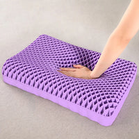 TPE gel cooling pillow set styled on a bed