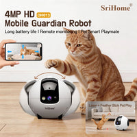 4MP WiFi robot camera placed on a table at home