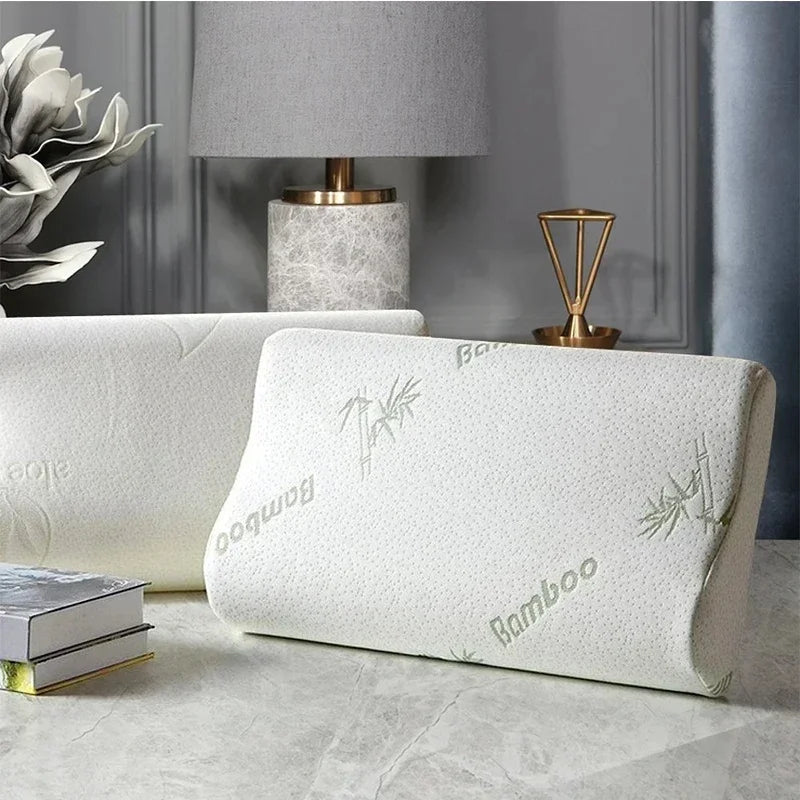 Bamboo Fiber Pillow Slow Rebound Health Care Memory Foam Pillow Memory Foam Pillow Orthopedic Pillows Support NeckRelief - Apex Therapy