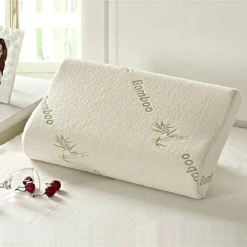 Bamboo Fiber Pillow Slow Rebound Health Care Memory Foam Pillow Memory Foam Pillow Orthopedic Pillows Support NeckRelief - Apex Therapy