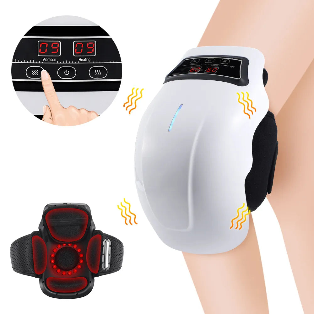 Cordless Heated Knee Massager — Heat & Vibration for Knee Pain & Stiffness Relief