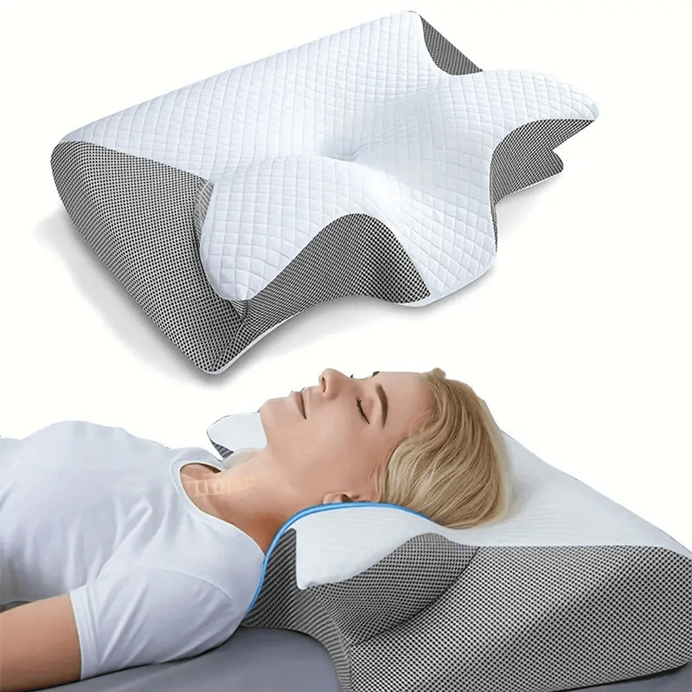Butterfly Contour Neck Pillow – Air-Layer Cover, 1–3 Pack - Pillow - Apex Therapy