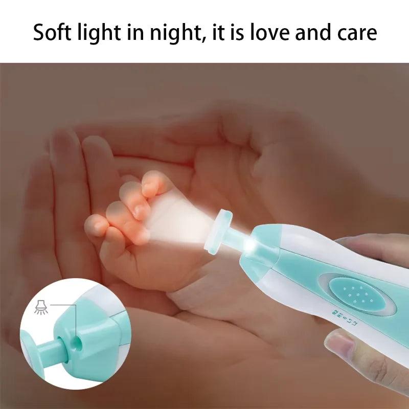 Baby nail trimmer available in blue and pink